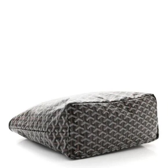 Authentic Goyard Goyardine Saint Louis PM Black Shoulder Tote Bag & Pouch Wallet - Picture 6 of 16